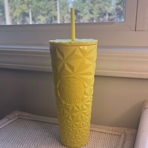 Starbucks Geometric Yellow Tumbler Straw Cup